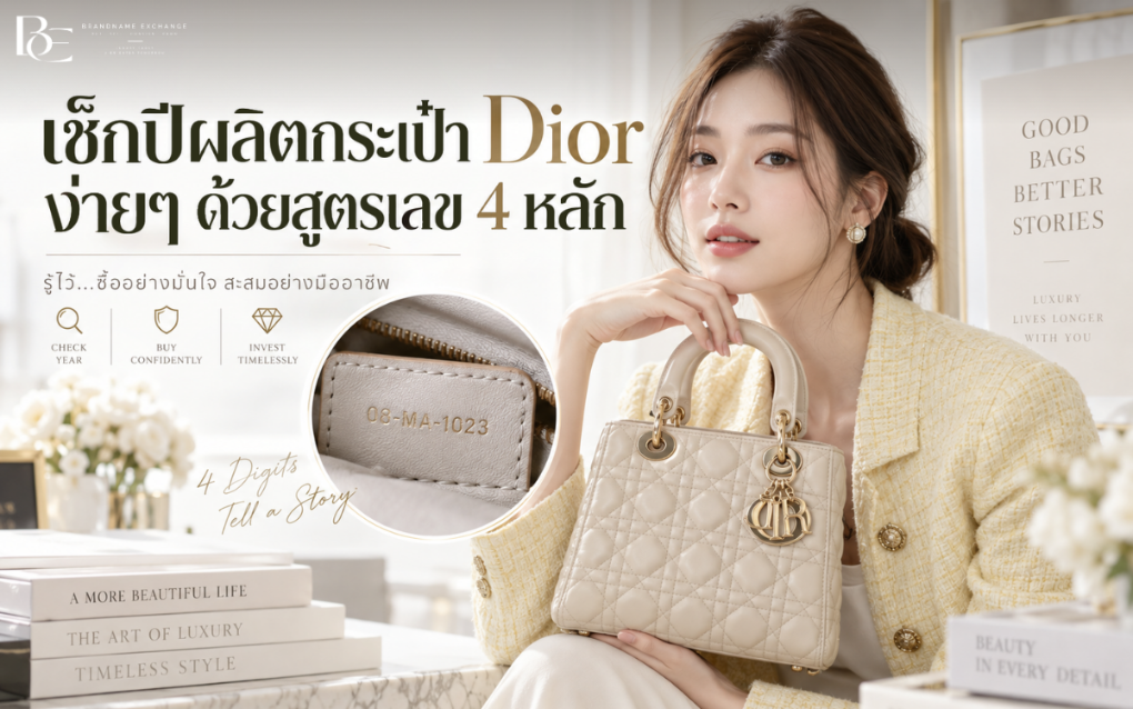 แง้มป้าย Leather Tag ในกระเป๋า Dior: เช็กปีผลิตง่ายๆ ด้วยสูตรเลข 4 หลัก 