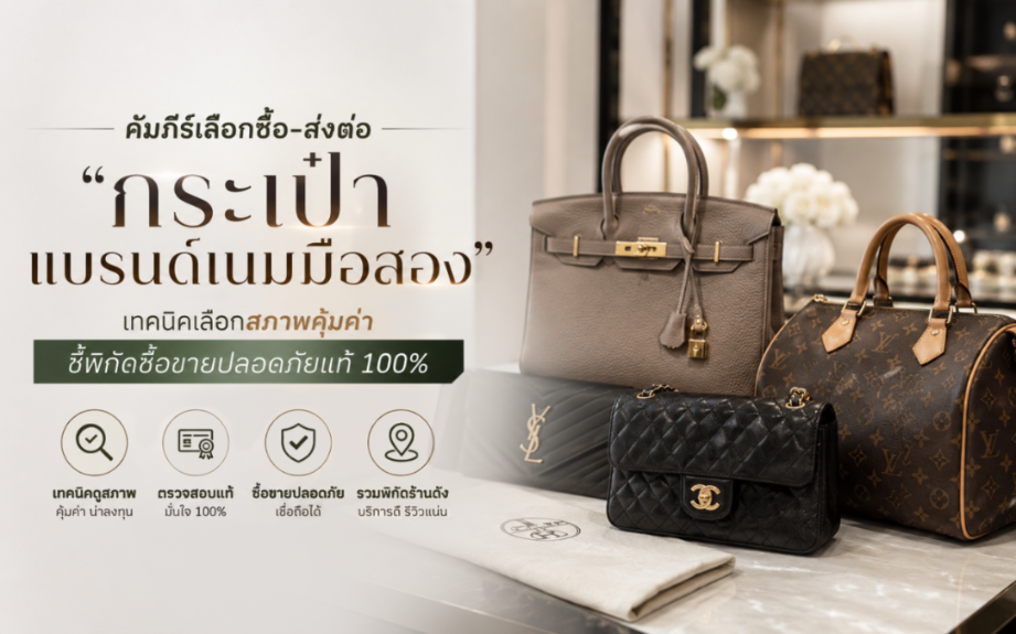 คัมภีร์เลือกซื้อ-ส่งต่อ "กระเป๋าแบรนด์เนมมือสอง": เทคนิคเลือกสภาพ คุ้มค่า ชี้พิกัดซื้อขายปลอดภัยแท้ 100%