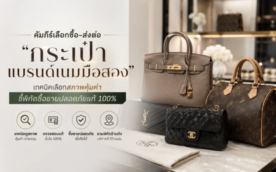 คัมภีร์เลือกซื้อ-ส่งต่อ "กระเป๋าแบรนด์เนมมือสอง": เทคนิคเลือกสภาพ คุ้มค่า ชี้พิกัดซื้อขายปลอดภัยแท้ 100%