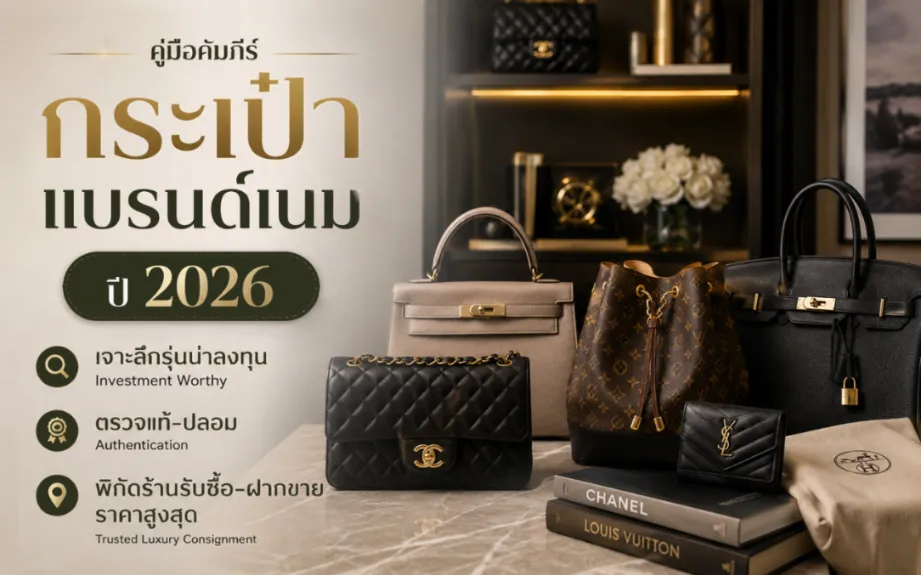 คู่มือคัมภีร์กระเป๋าแบรนด์เนมปี 2026: เจาะลึกรุ่นน่าลงทุน ตรวจแท้-ปลอม และพิกัดร้านรับซื้อ-ฝากขายราคาสูงสุด