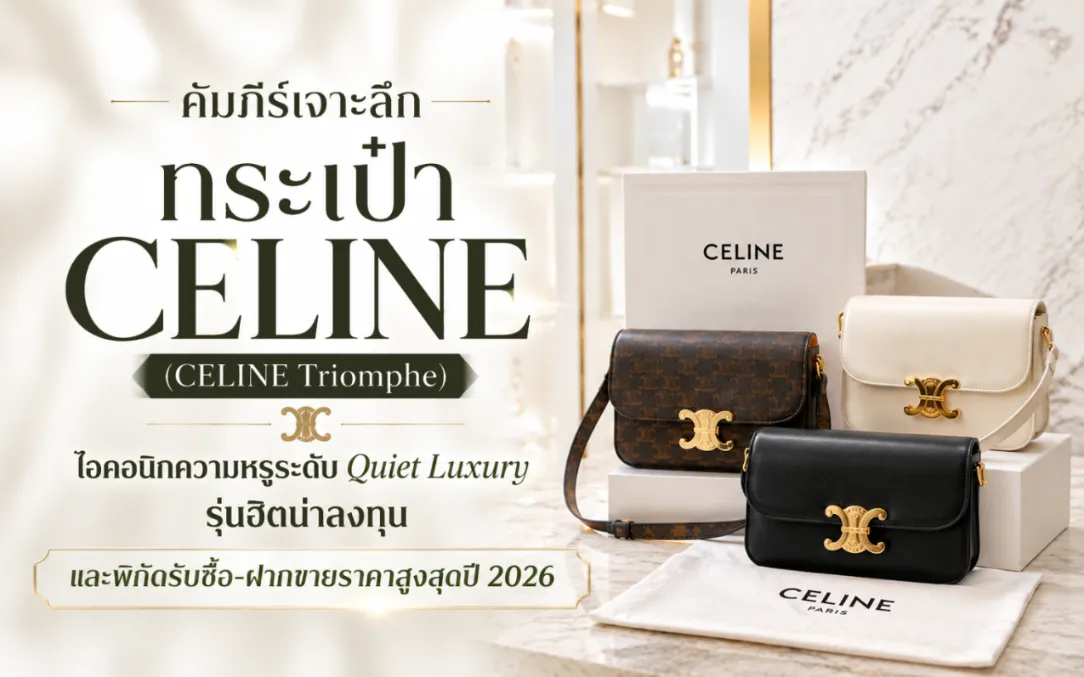  คัมภีร์เจาะลึก กระเป๋า Celine (Celine Triomphe): ไอคอนิกความหรูระดับ Quiet Luxury รุ่นฮิตน่าลงทุน และพิกัดรับซื้อ-ฝากขายราคาสูงสุดปี 2026