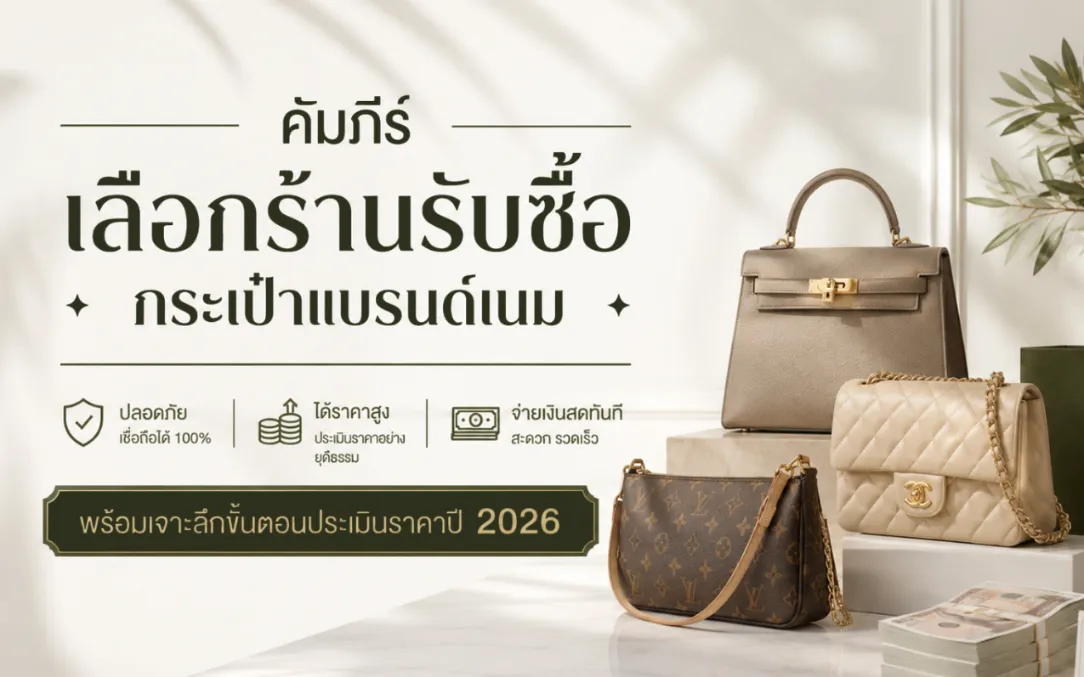 คัมภีร์เลือกร้านรับซื้อกระเป๋าแบรนด์เนม: ปลอดภัย ได้ราคาสูง จ่ายเงินสดทันที พร้อมเจาะลึกขั้นตอนประเมินราคาปี 2026